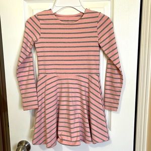 Pink and grey stripes dress size 6